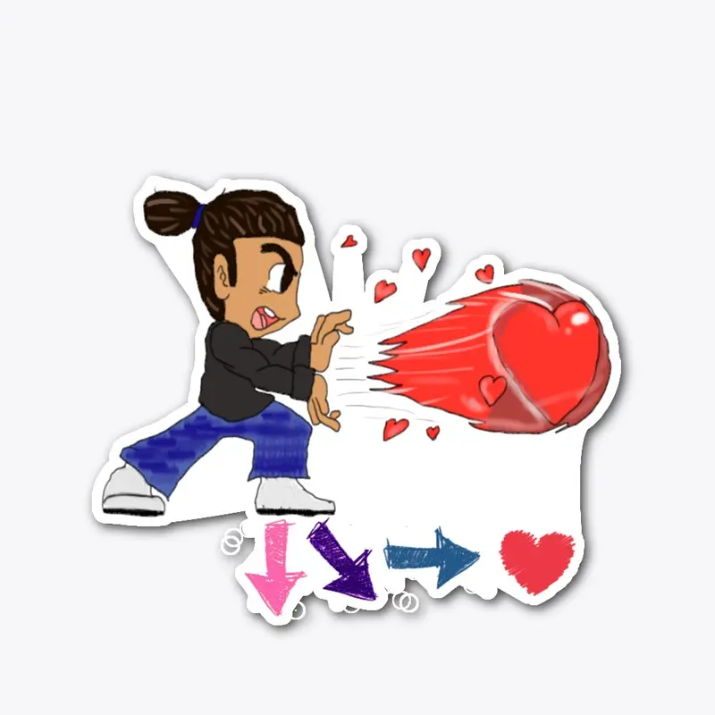 Heartdouken die cut sticker